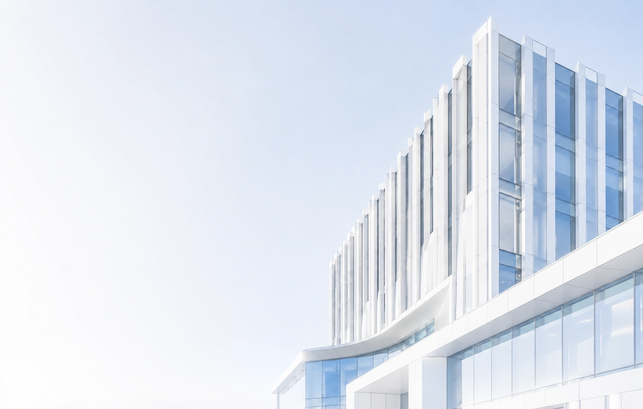 Modern glass financial building facade